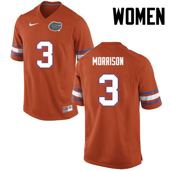 Florida Gators Women #3 Antonio Morrison College Football Orange
